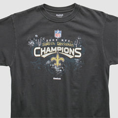 New Orleans Saints Reebok 2009 T-Shirt - Black Vintage - Fanatics