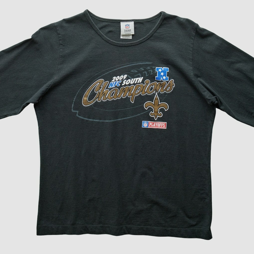 New Orleans Saints NFL 2009 T-Shirt - Black Vintage - Fanatics