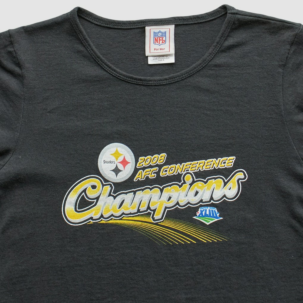 Pittsburgh Steelers NFL 2008 T-Shirt - Black Vintage - Fanatics