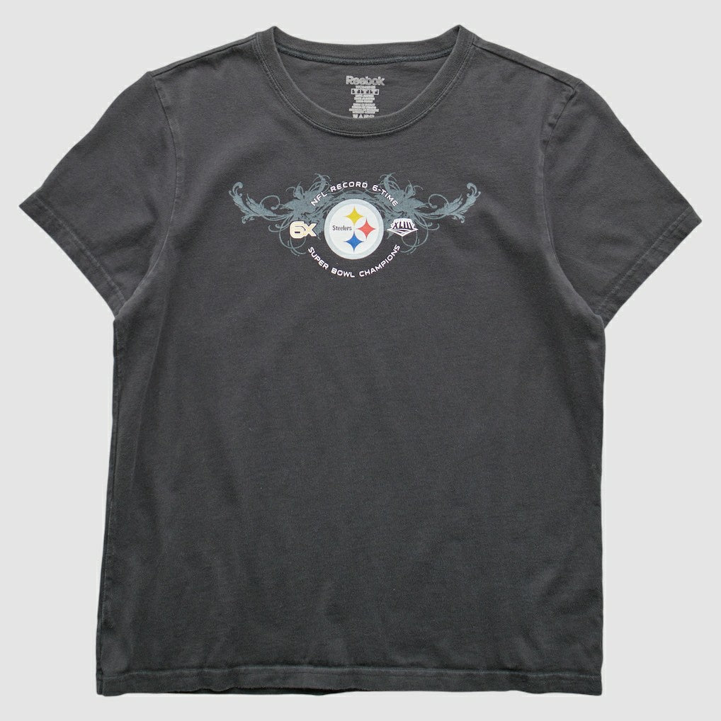 Pittsburgh Steelers Reebok 2009 T-Shirt - Gray Vintage - Fanatics
