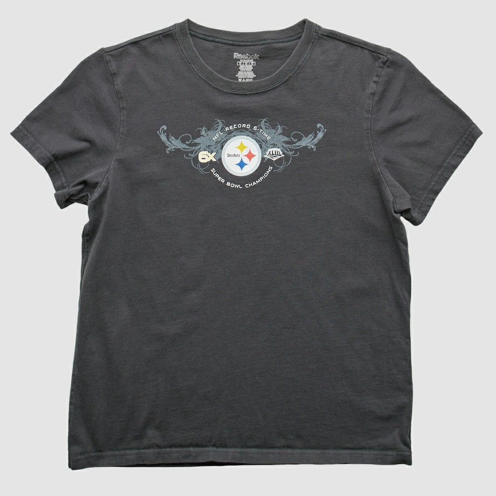 Pittsburgh Steelers Reebok 2009 T-Shirt - Gray Vintage - Fanatics