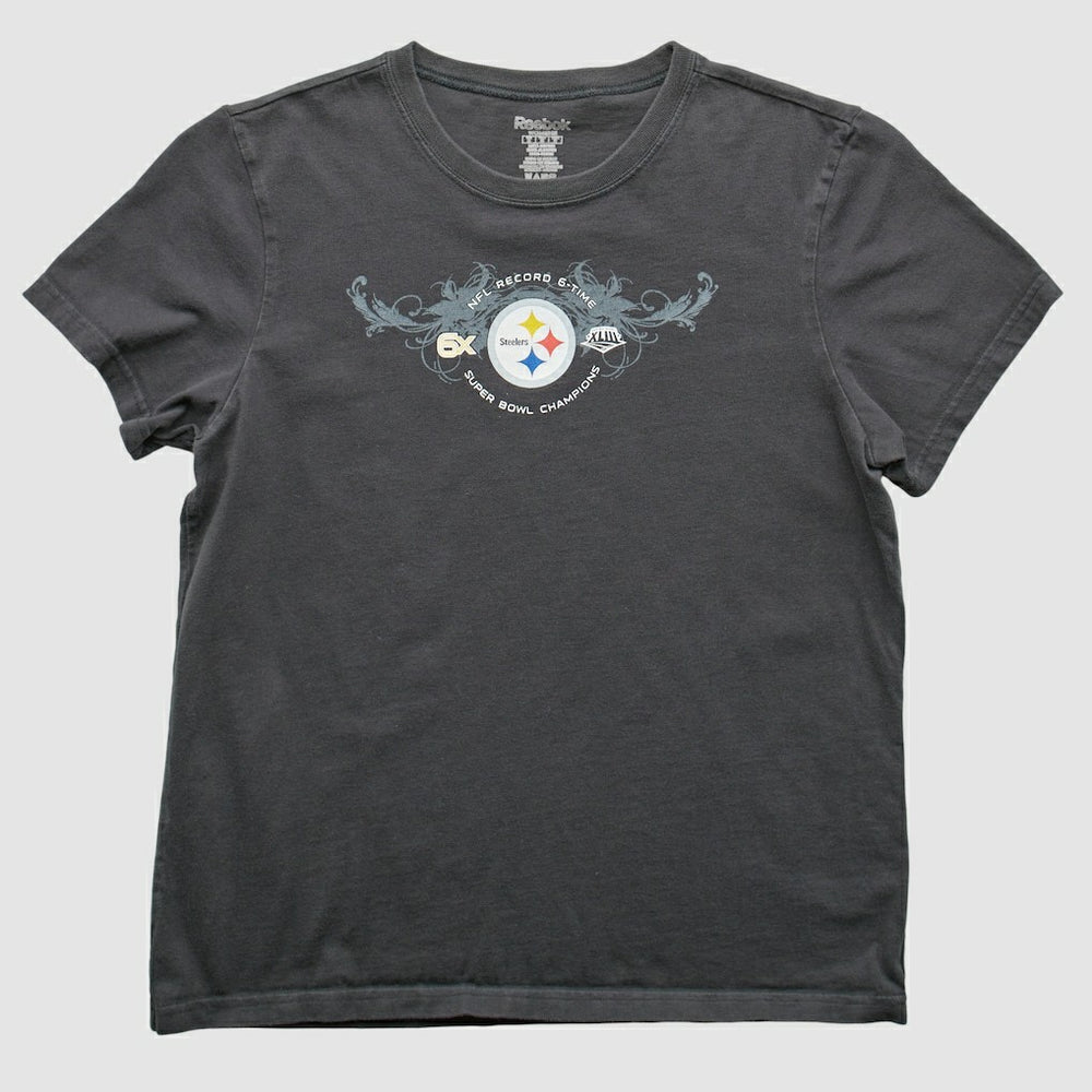 Pittsburgh Steelers Reebok 2009 T-Shirt - Gray Vintage - Fanatics