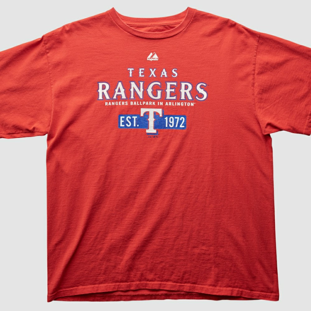 Texas Rangers Majestic 2000s T-Shirt Near Me