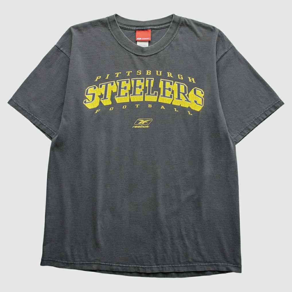 Pittsburgh Steelers Reebok 2000s T-Shirt - Gray Vintage - Fanatics