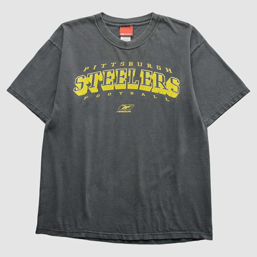 Pittsburgh Steelers Reebok 2000s T-Shirt - Gray Vintage - Fanatics