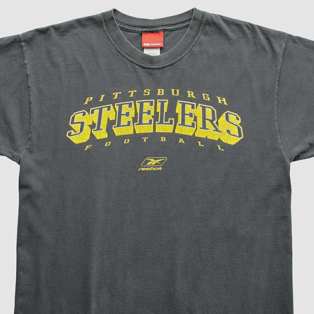 Pittsburgh Steelers Reebok 2000s T-Shirt - Gray Vintage - Fanatics