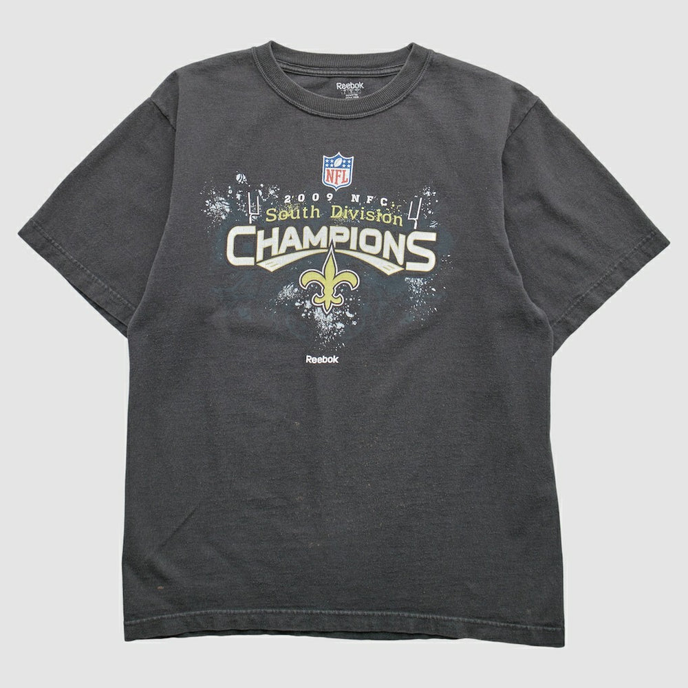 New Orleans Saints Reebok 2009 T-Shirt - Black Vintage - Fanatics