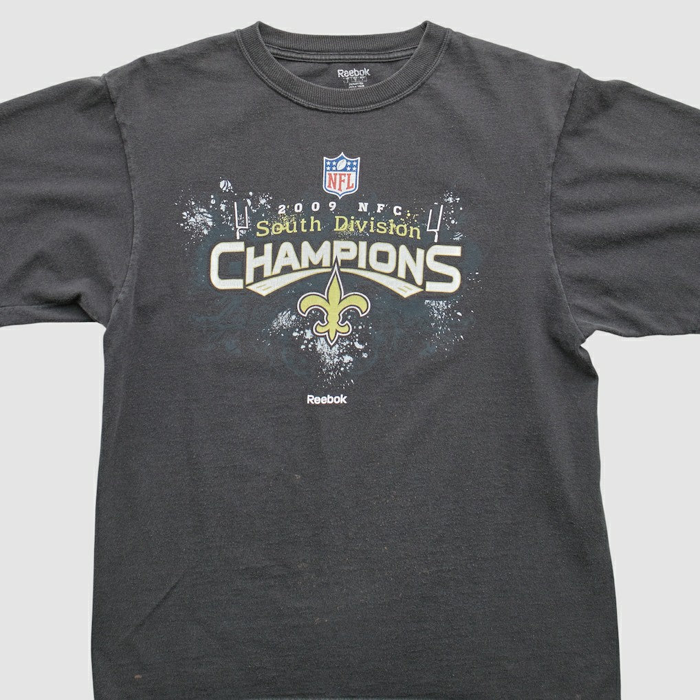 New Orleans Saints Reebok 2009 T-Shirt - Black Vintage - Fanatics