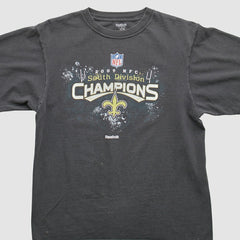New Orleans Saints Reebok 2009 T-Shirt - Black Vintage - Fanatics