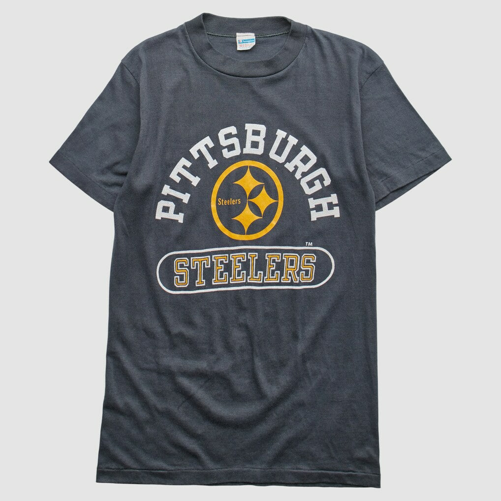 Pittsburgh Steelers Champion 80s T-Shirt - Gray Vintage - Fanatics