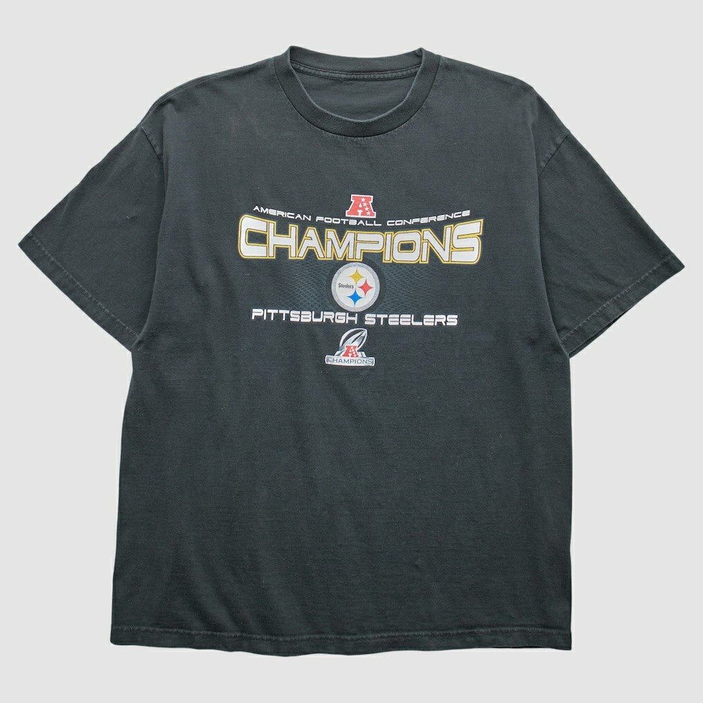 Pittsburgh Steelers 2000s T-Shirt - Black Vintage - Fanatics
