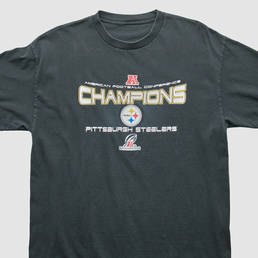 Pittsburgh Steelers 2000s T-Shirt - Black Vintage - Fanatics