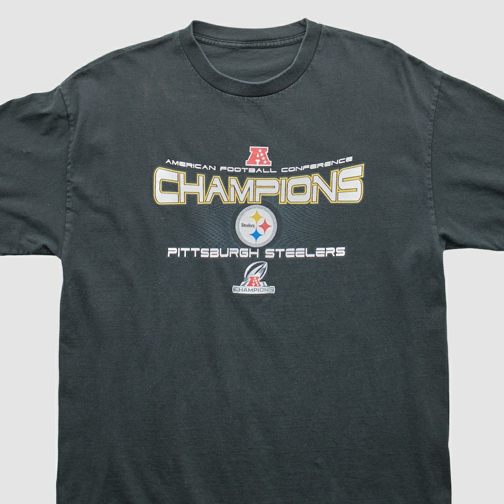 Pittsburgh Steelers 2000s T-Shirt - Black Vintage - Fanatics