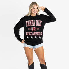 Tampa Bay Buccaneers Gameday Couture Women's Oversized Everyday Star Long Sleeve T-Shirt - Black - NFL