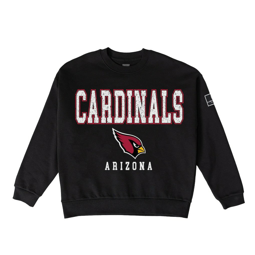 Arizona Cardinals Gameday Couture Women's Oversized Level Up Black Label Premium Fleece Sweatshirt - Black - NFL