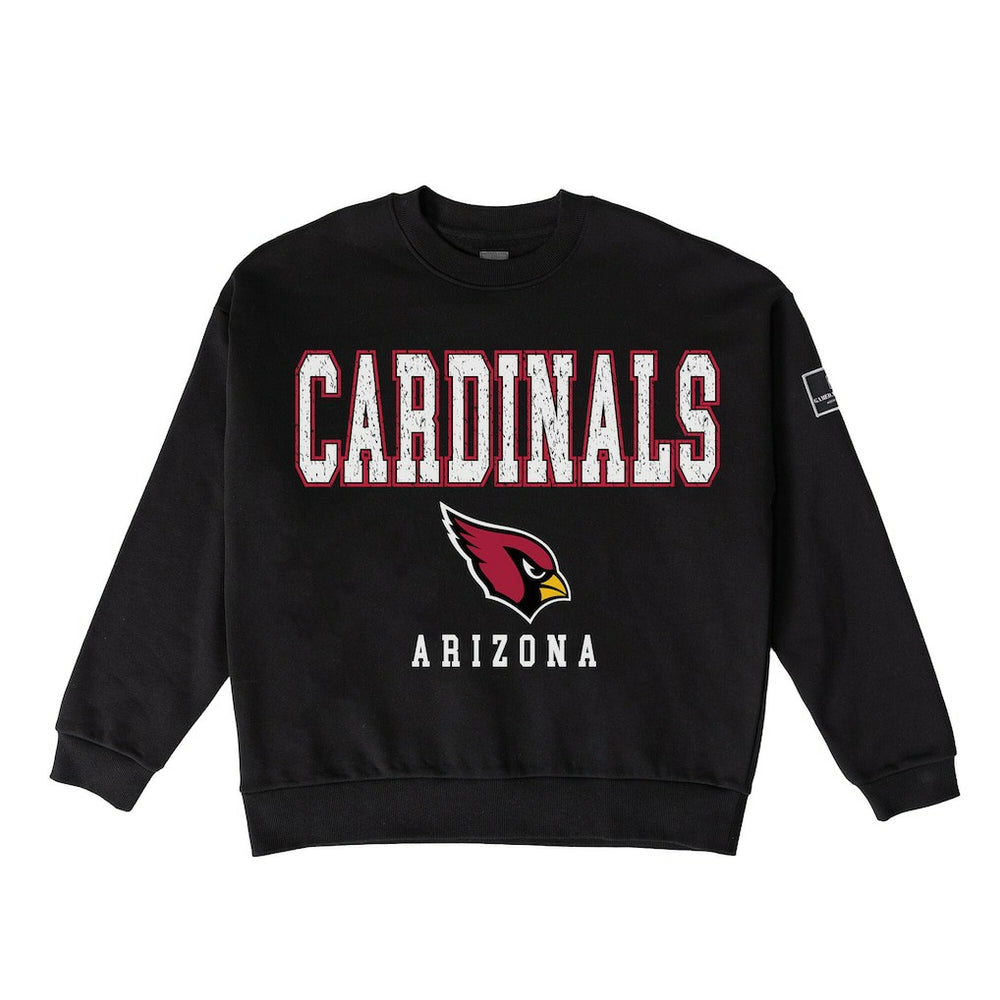 Arizona Cardinals Gameday Couture Women's Oversized Level Up Black Label Premium Fleece Sweatshirt - Black - NFL