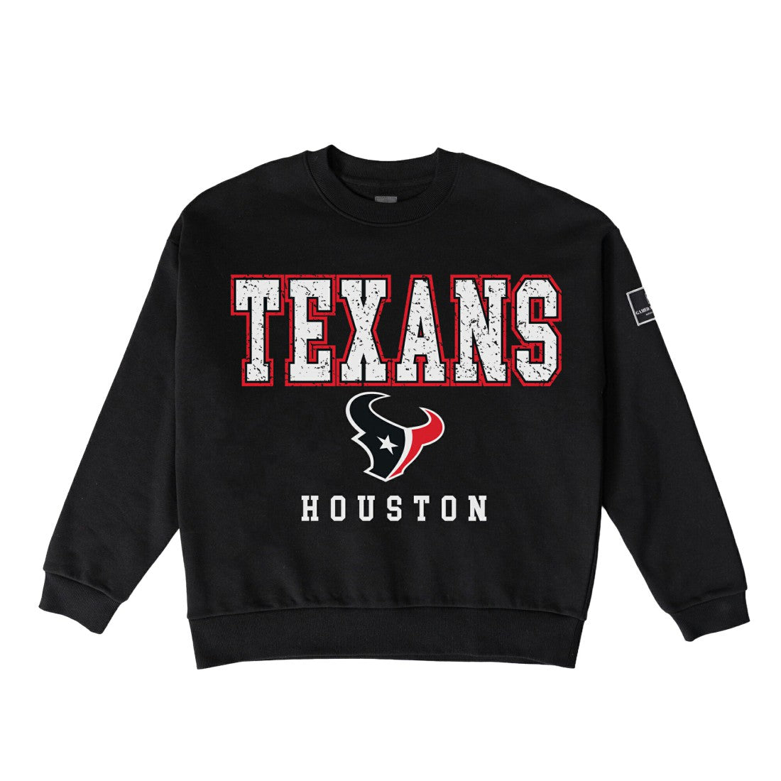 Houston Texans Gameday Couture Women's Oversized Level Up Black Label Premium Fleece Sweatshirt - Black - NFL