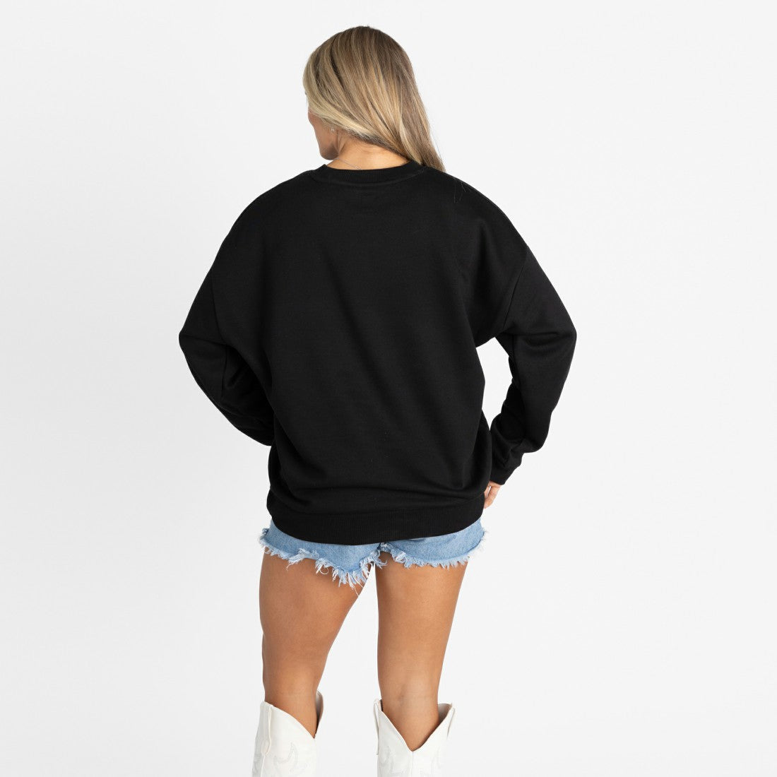 Green Bay Packers Gameday Couture Women's Oversized Level Up Black Label Premium Fleece Sweatshirt - Black - NFL