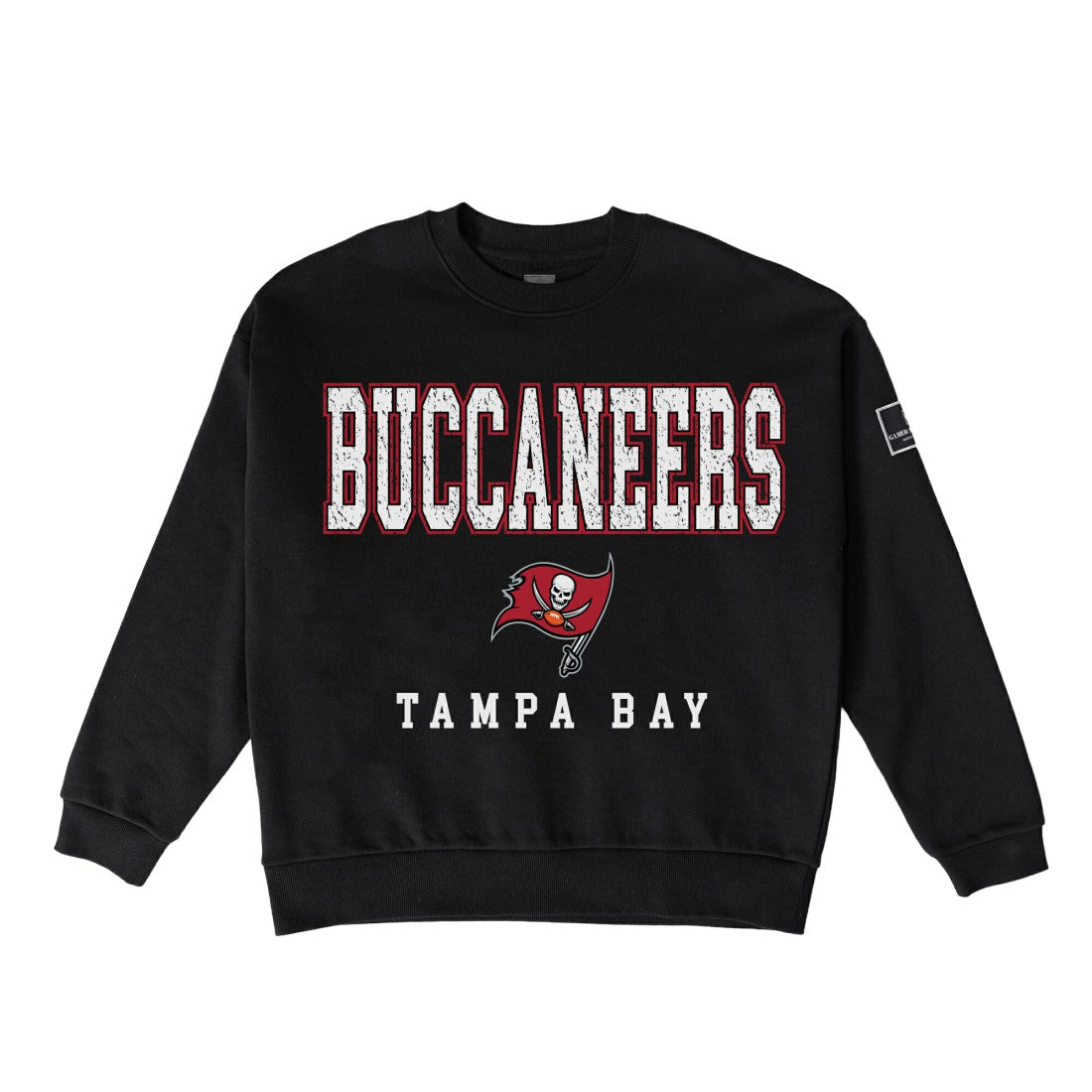 Tampa Bay Buccaneers Gameday Couture Women's Oversized Level Up Black Label Premium Fleece Sweatshirt - Black - NFL