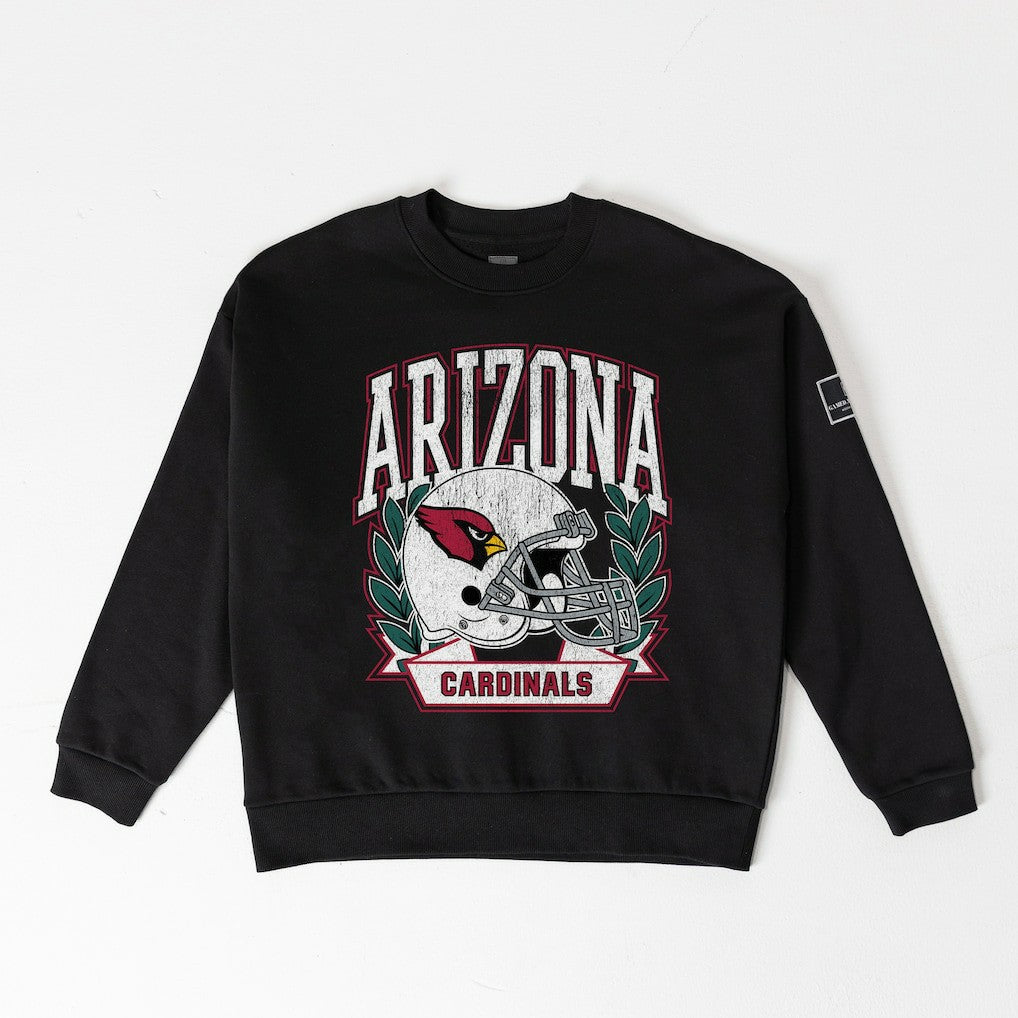 Arizona Cardinals Gameday Couture Women's Oversized Victory Lane Black Label Premium Fleece Sweatshirt - Black - NFL