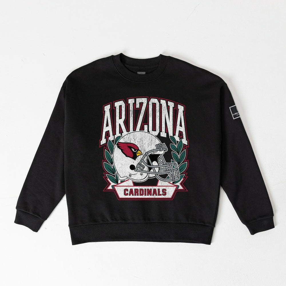Arizona Cardinals Gameday Couture Women's Oversized Victory Lane Black Label Premium Fleece Sweatshirt - Black - NFL
