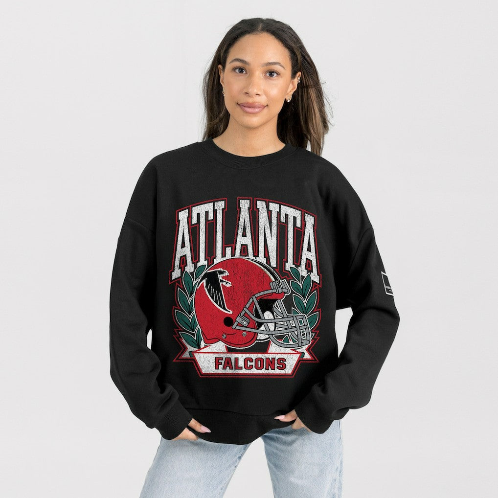 Atlanta Falcons Gameday Couture Women's Oversized Victory Lane Black Label Premium Fleece Sweatshirt - Black - NFL