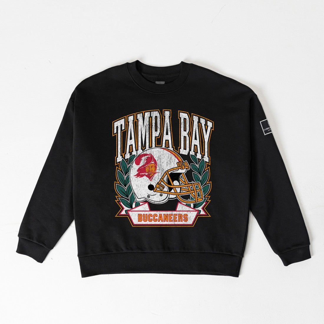 Tampa Bay Buccaneers Gameday Couture Women's Oversized Victory Lane Black Label Premium Fleece Sweatshirt - Black - NFL