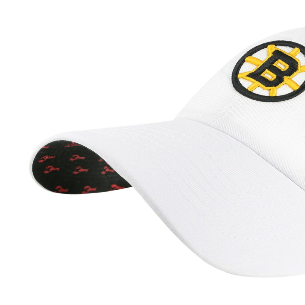 Boston Bruins '47 Women's Confetti Clean Up Adjustable Hat - White | 47 brand on sale
