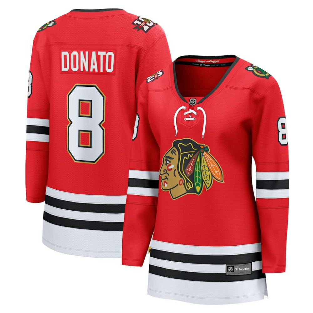 Ryan Donato Chicago Blackhawks Fanatics Women's Centennial Breakaway Player Jersey - Red | Fanatics Lifestyle