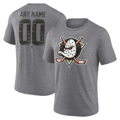Anaheim Ducks Heritage Custom Tri-Blend T-Shirt - Gray | NHL sale