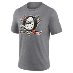 Anaheim Ducks Heritage Custom Tri-Blend T-Shirt - Gray | NHL sale