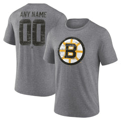 Boston Bruins Heritage Custom Tri-Blend T-Shirt - Gray | NHL near me