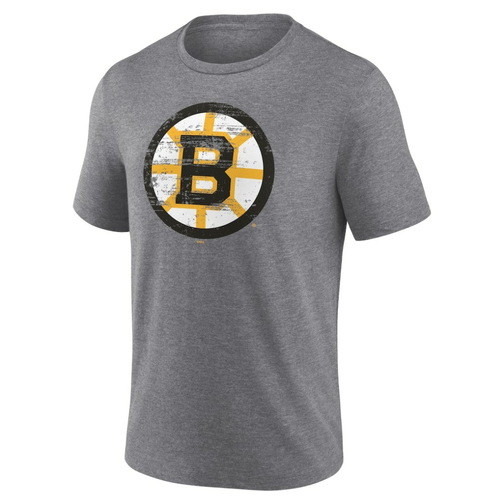 Boston Bruins Heritage Custom Tri-Blend T-Shirt - Gray | NHL near me