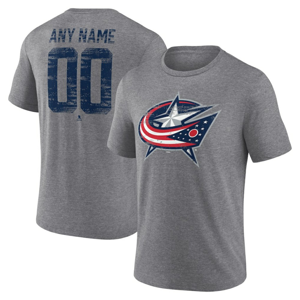 Columbus Blue Jackets Heritage Custom Tri-Blend T-Shirt - Gray | NHL discount