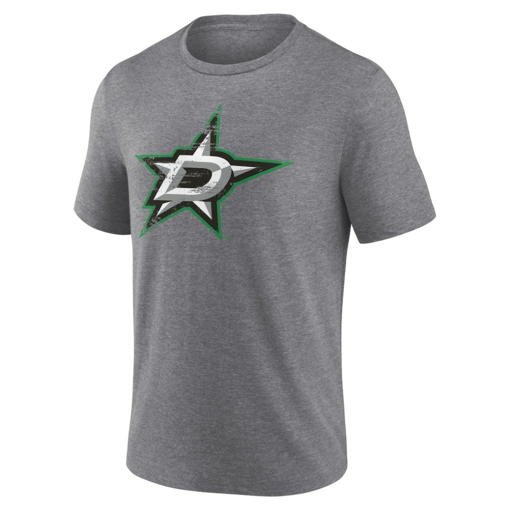 Dallas Stars Heritage Custom Tri-Blend T-Shirt - Gray | NHL Lifestyle