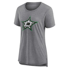 Dallas Stars Women's Heritage Custom Tri-Blend T-Shirt - Gray | NHL Clearance