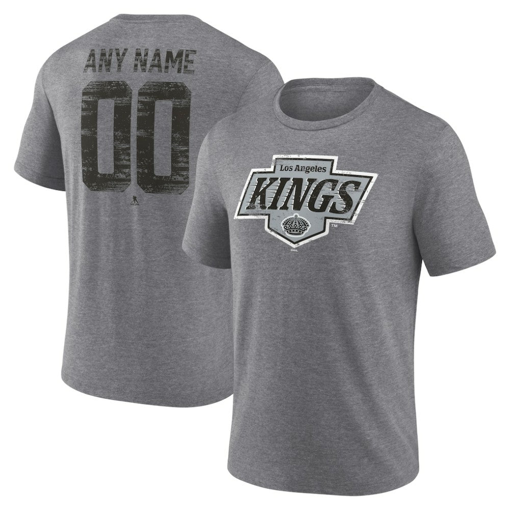 Los Angeles Kings Heritage Custom Tri-Blend T-Shirt - Gray | NHL on sale