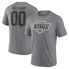 Los Angeles Kings Heritage Custom Tri-Blend T-Shirt - Gray | NHL on sale