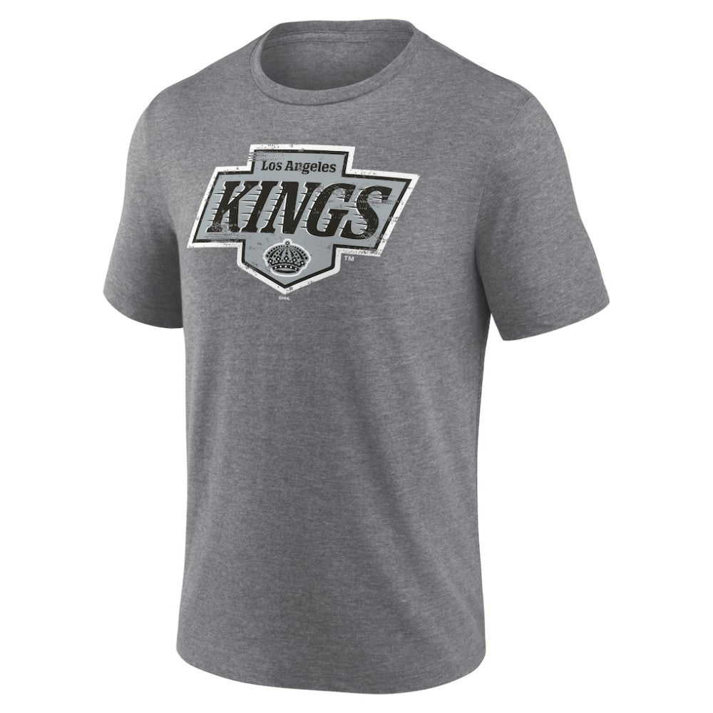 Los Angeles Kings Heritage Custom Tri-Blend T-Shirt - Gray | NHL on sale