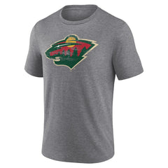 Minnesota Wild Heritage Custom Tri-Blend T-Shirt - Gray | NHL near me