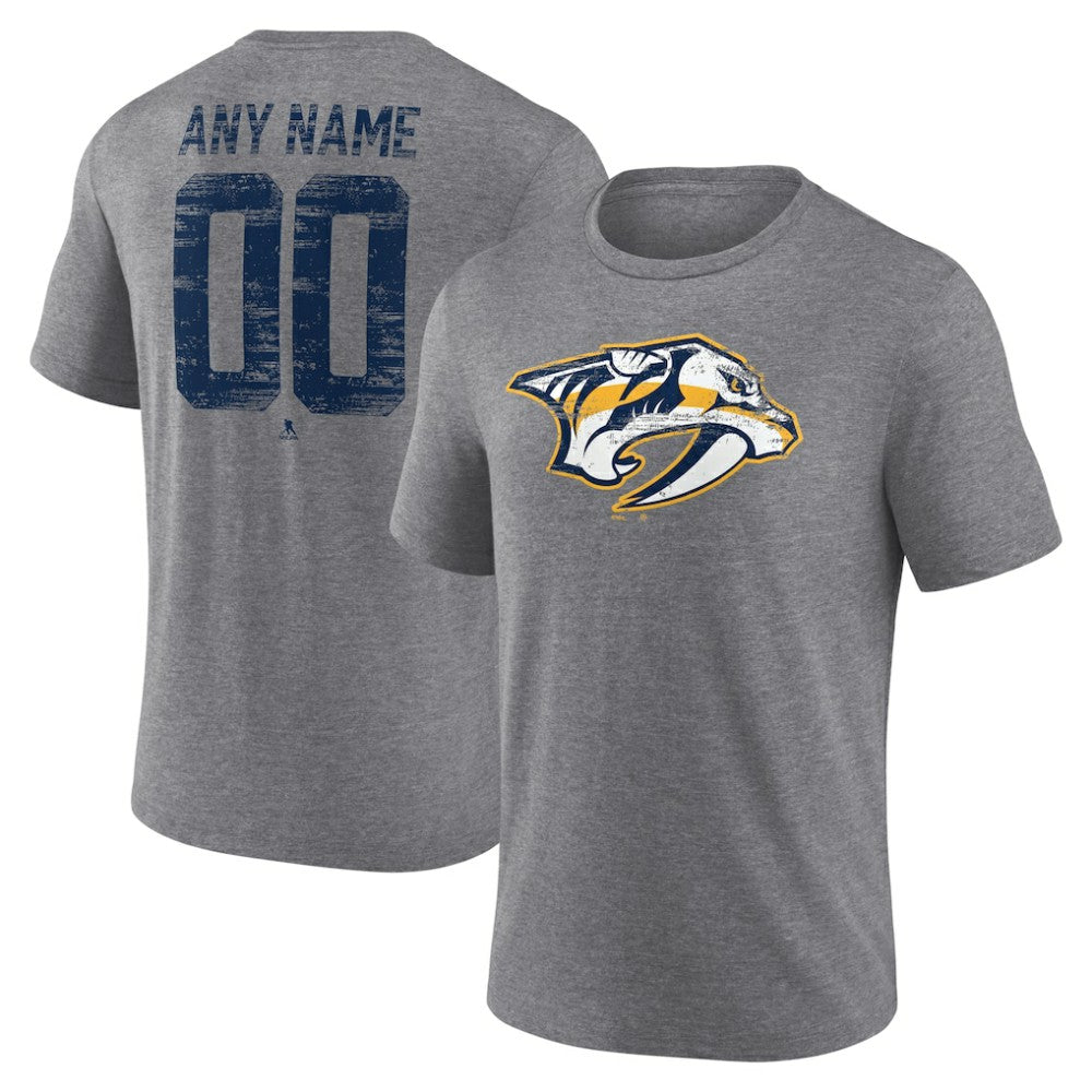 Nashville Predators Heritage Custom Tri-Blend T-Shirt - Gray | NHL sale