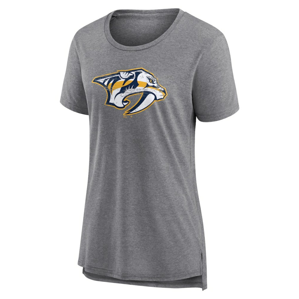 Nashville Predators Women's Heritage Custom Tri-Blend T-Shirt - Gray | NHL online