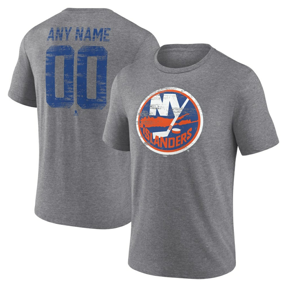 New York Islanders Heritage Custom Tri-Blend T-Shirt - Gray | NHL online