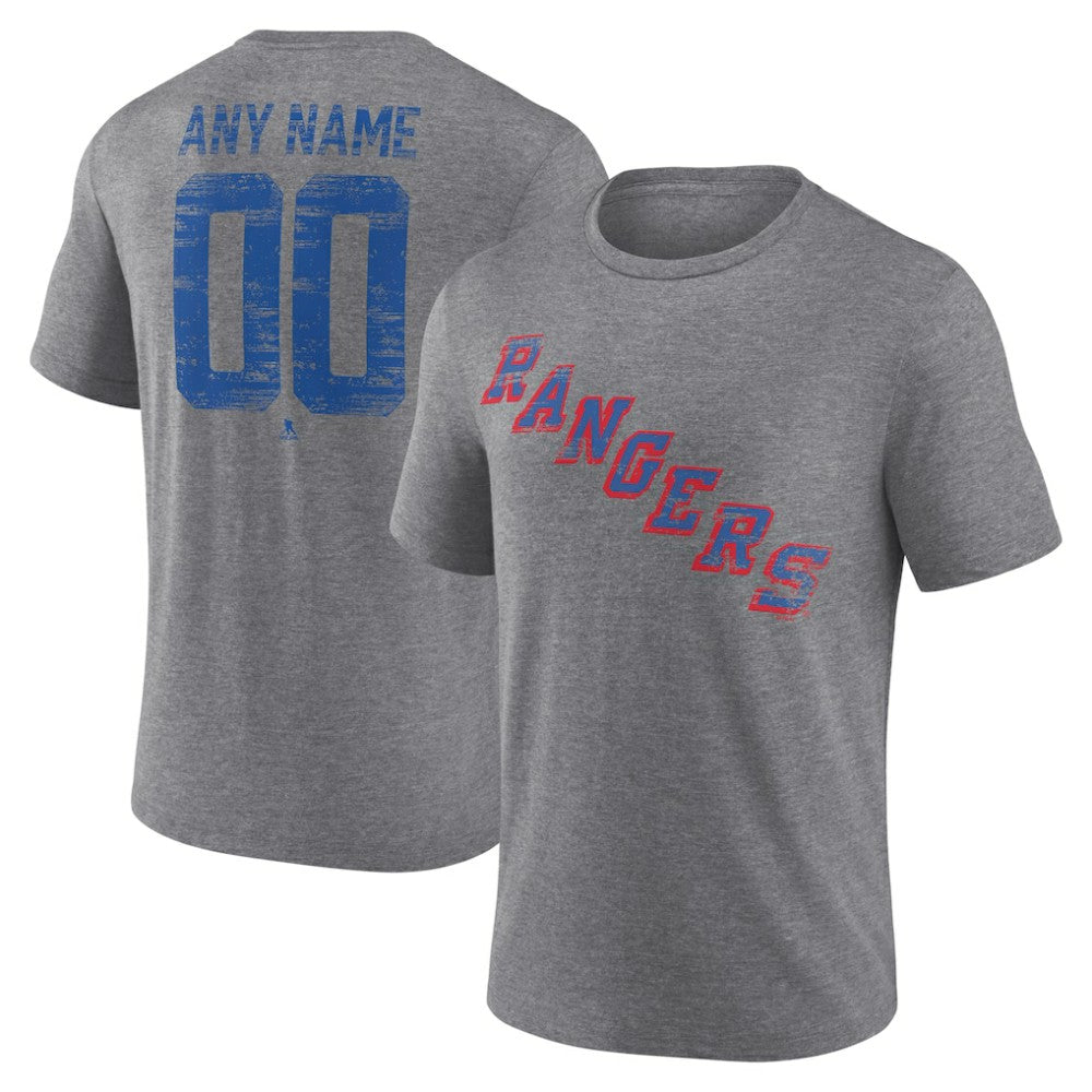 New York Rangers Heritage Custom Tri-Blend T-Shirt - Gray | NHL sale