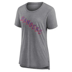 New York Rangers Women's Heritage Custom Tri-Blend T-Shirt - Gray | NHL near me
