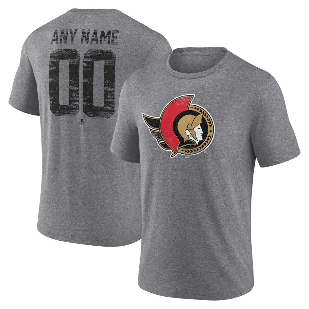 Ottawa Senators Heritage Custom Tri-Blend T-Shirt - Gray | NHL near me