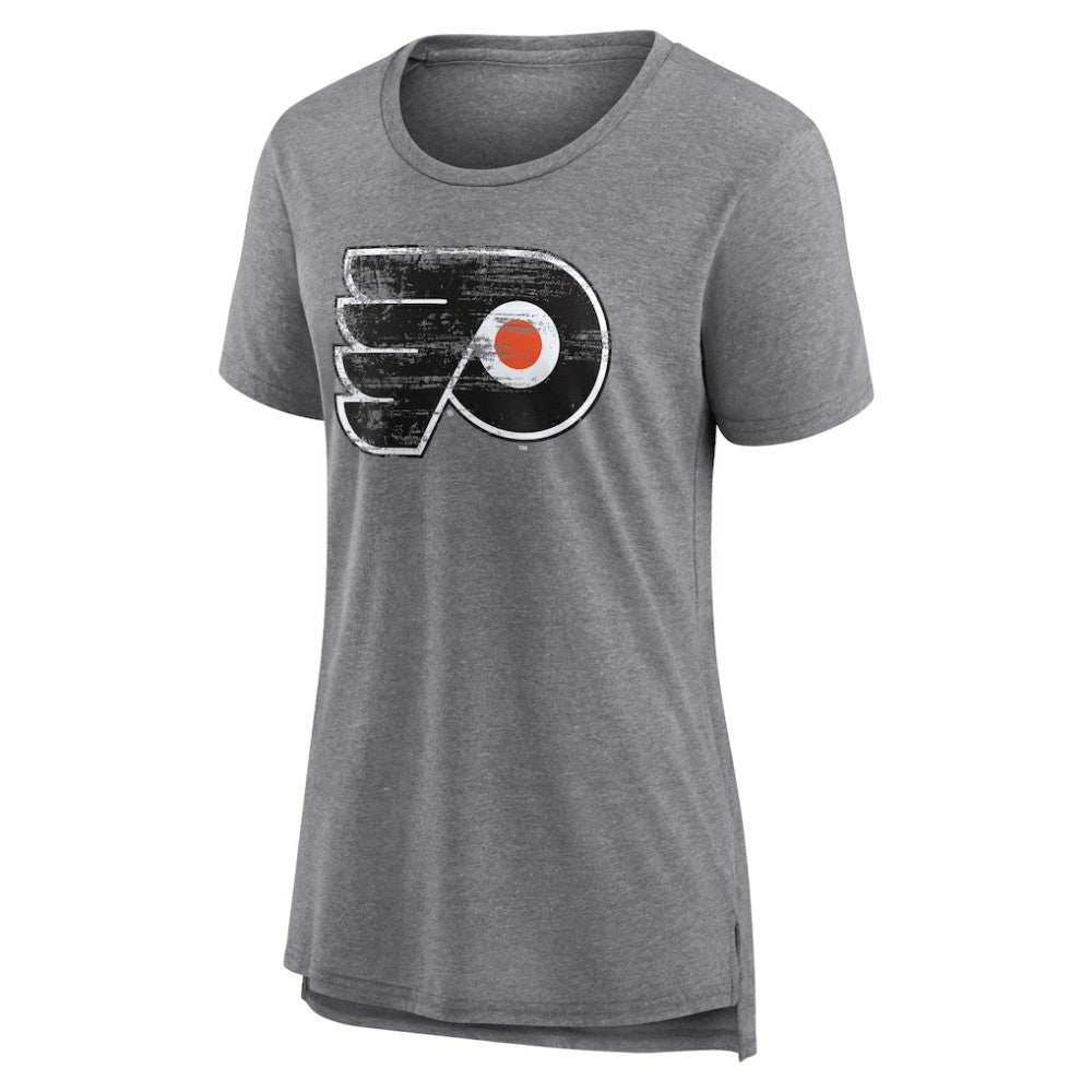 Philadelphia Flyers Women's Heritage Custom Tri-Blend T-Shirt - Gray | NHL discount