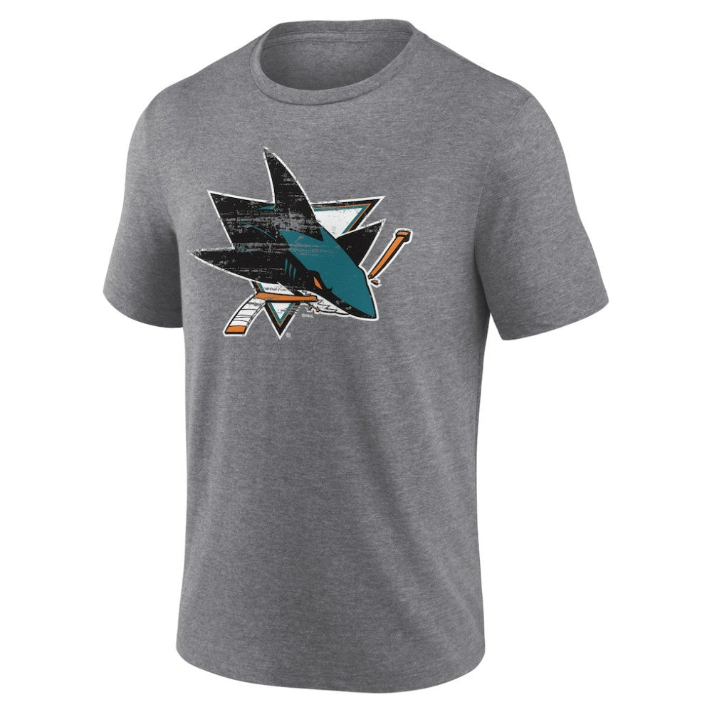 San Jose Sharks Heritage Custom Tri-Blend T-Shirt - Gray | NHL discount