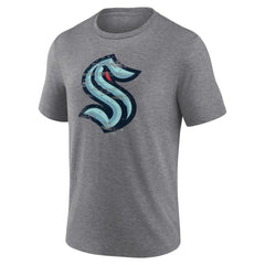 Seattle Kraken Heritage Custom Tri-Blend T-Shirt - Gray | NHL Lifestyle