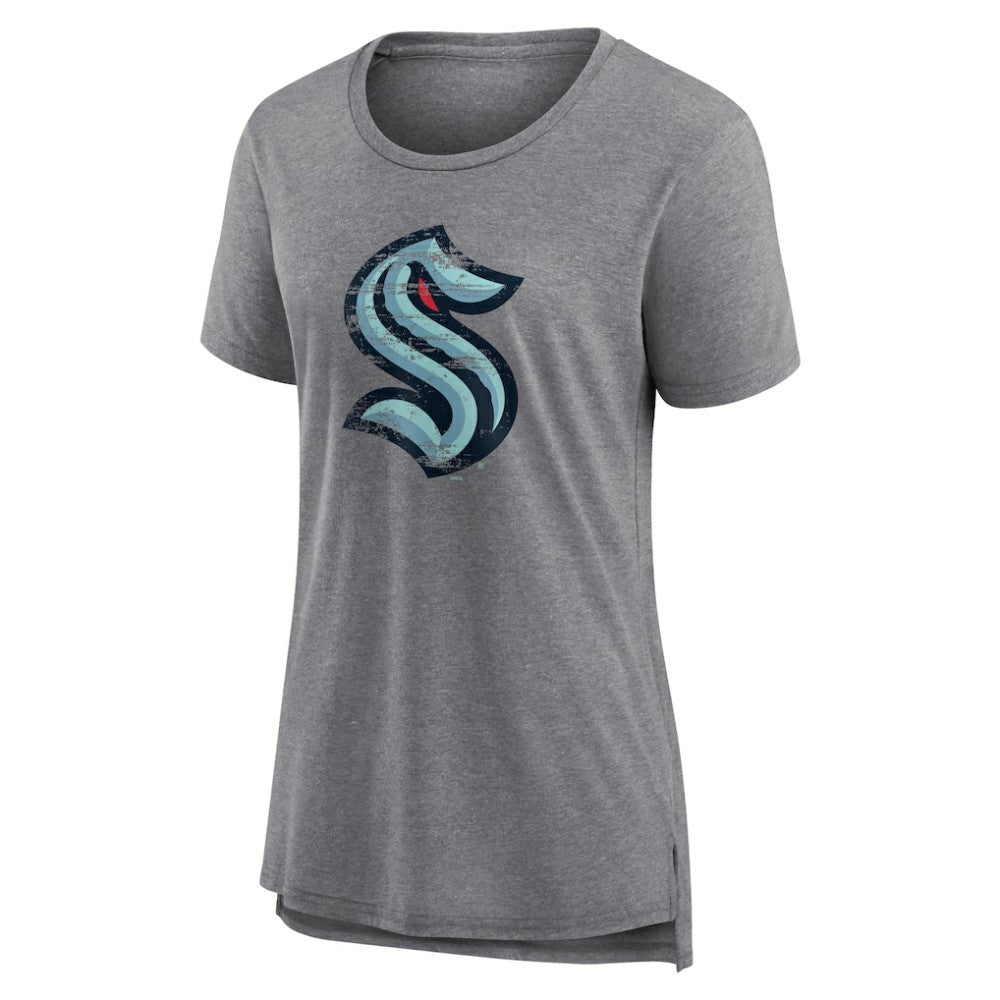 Seattle Kraken Women's Heritage Custom Tri-Blend T-Shirt - Gray | NHL discount